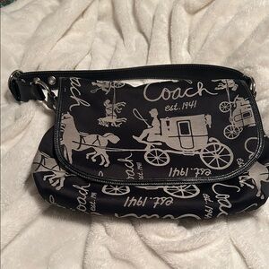 Coach Black and Cream Crossbody Bag